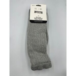 Duluth Trading Co. Boot Socks Men Large 9.5-12 Gray Wool No-Itch Heavyweight NWT